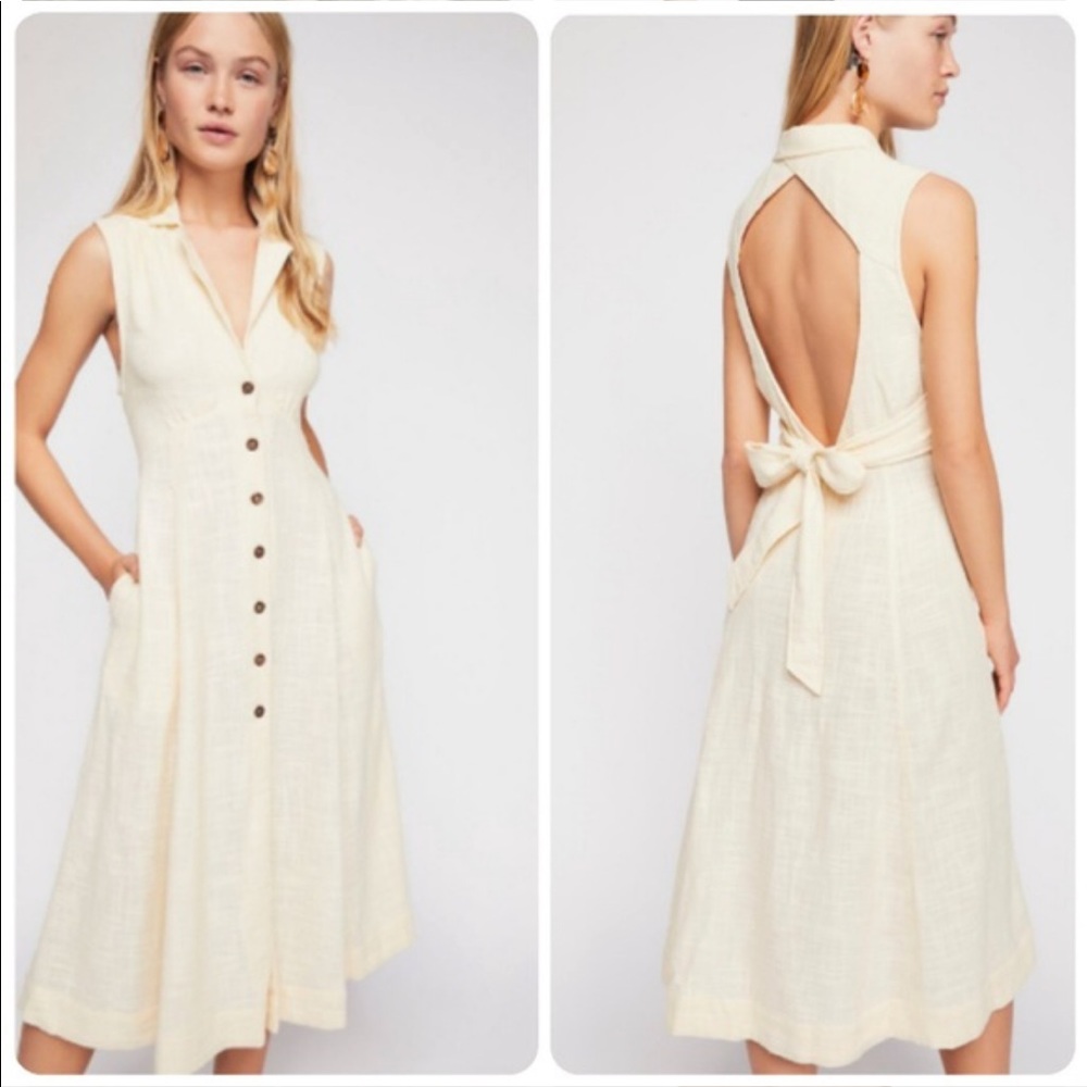 Free People Isola open back midi dress